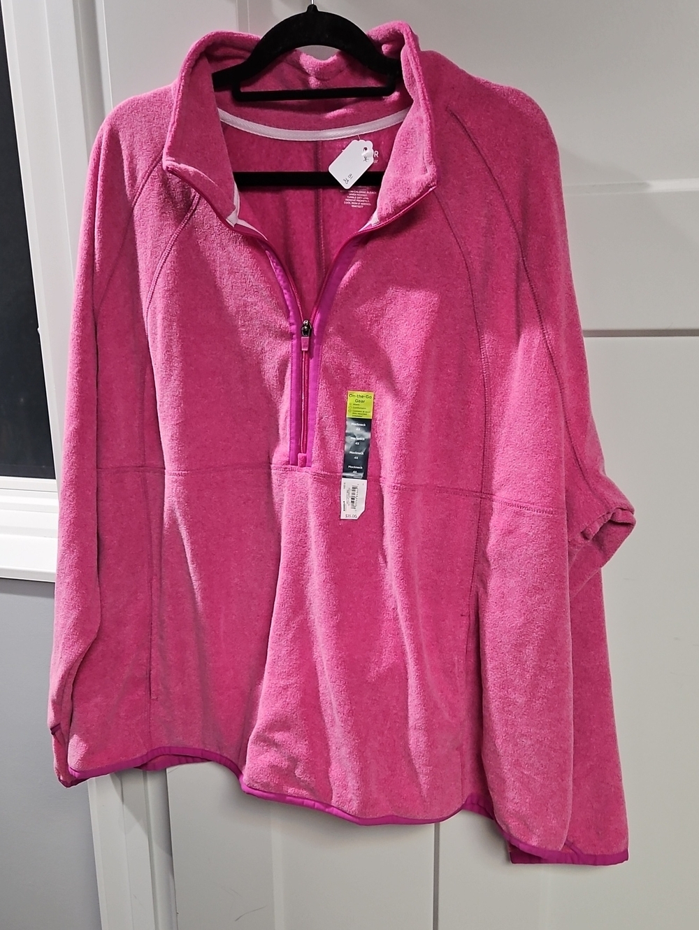 tek gear Hot Pink Quarter-Zip Fleece Pullover